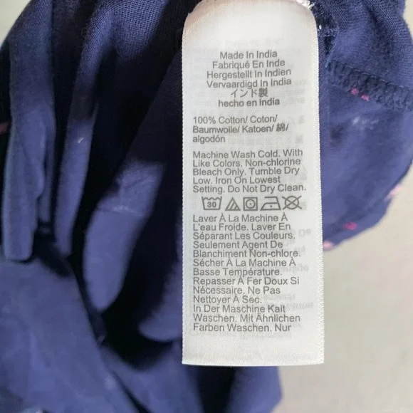 J.Crew Pajama Set Womens XL Blue‎ Christmas Tree Print Henley Top Joggers Cotton - Picture 8 of 16